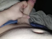 Masterbation to Cumshot Quickie Before Bed
