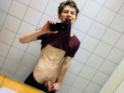 Young Boy Jerkin Off in Toilet at Gym (RISKY)/ Almost caught ! /Hunks /Cute