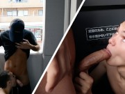 Twink Deepthroats Big Cock on the Balcony | Gay Sex Vlogs 02