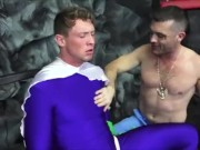 Hero milked and his balls crushed