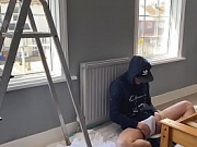 Painter and decorater shoots a load while on the job