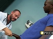 An experienced doctor wknows what such a hunky patient needsp-1