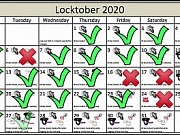 Locktober 2020 - The tasks that each proper chastity slave should perform that month of the year. You have to follow all the tasks consistently. You must not skip any task. Any task you miss for whatever reason, means your dick 