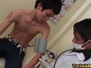 Asian twink doctor bareback fucks his patient after exam