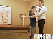 FUNSIZEBOYS - Hung older doctor breeds nervous young bottom bareback