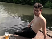 Vojta Chills By The Pond And A Random Guy Passes Offers Him Money To Fuck His Ass - BigStr