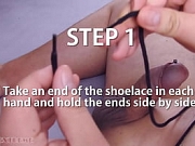 Cock And Ball Bondage Tutorial - Easy Guide How To Tie Cock & Balls With Shoelace & Masturbation with Satisfyer Men and Intense Orgasm