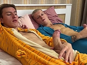 the guys were playing and the game turned into fucking, two guys fucked a cute twink and came