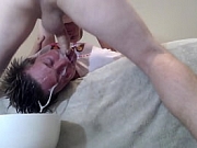 fag bitch gagging!! extreme throat fuck