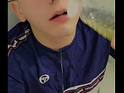 18 year old boy plays with his pee