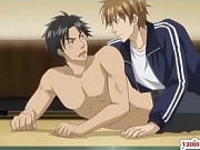 Hentai gay couple having a tongue sex