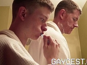 GAYCEST - twink blows before getting barebacked in the sauna